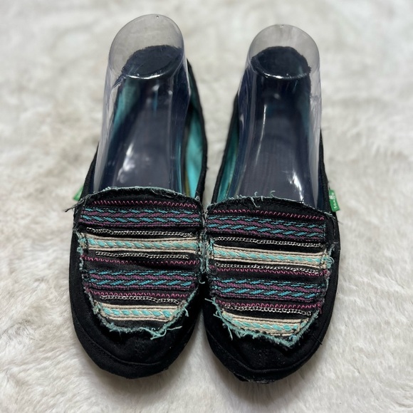 Sanuk black slip on shoe womens size 9 - Picture 7 of 8